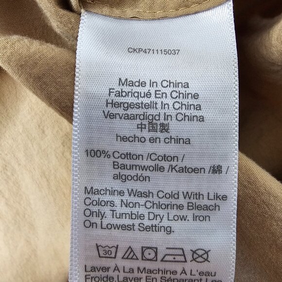 Madewell Signature Poplin Oversize Shirt Button Up Relaxed Long Sleeve Khaki M - Picture 9 of 13